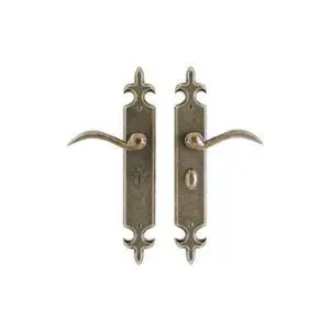 Fleur de Lis Bathroom Lock - 64mm x 381mm