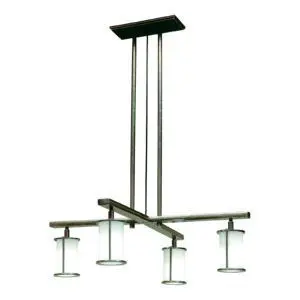 Cross Arm Chandelier - Round Glass