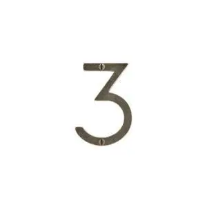 4" House Number - Century Gothic - "3"