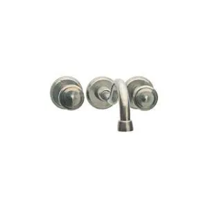 Wall Mount Faucet - with Round Escutcheons