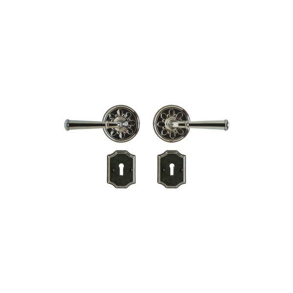 Round Bordeaux Bit-Key Lock - 83mm 1 BK30803 L140 RMH Bronze Interior Door Set