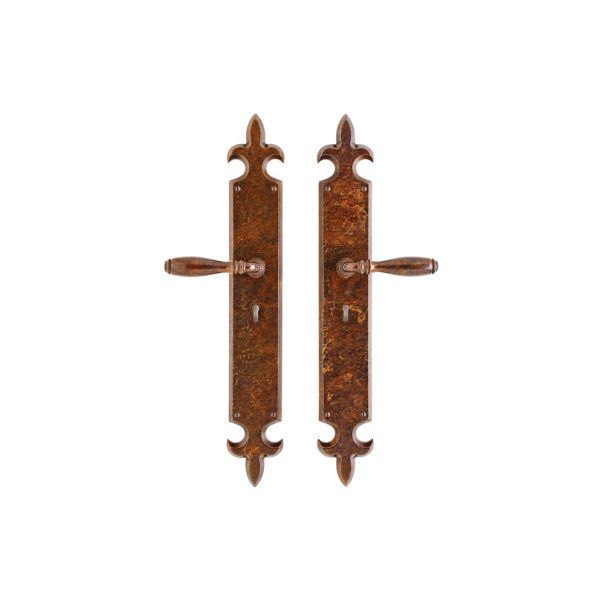 Fleur de Lis Bit-Key Lock - 83mm x 533mm 1 BK832 L075 RMH Bronze Interior Door Set