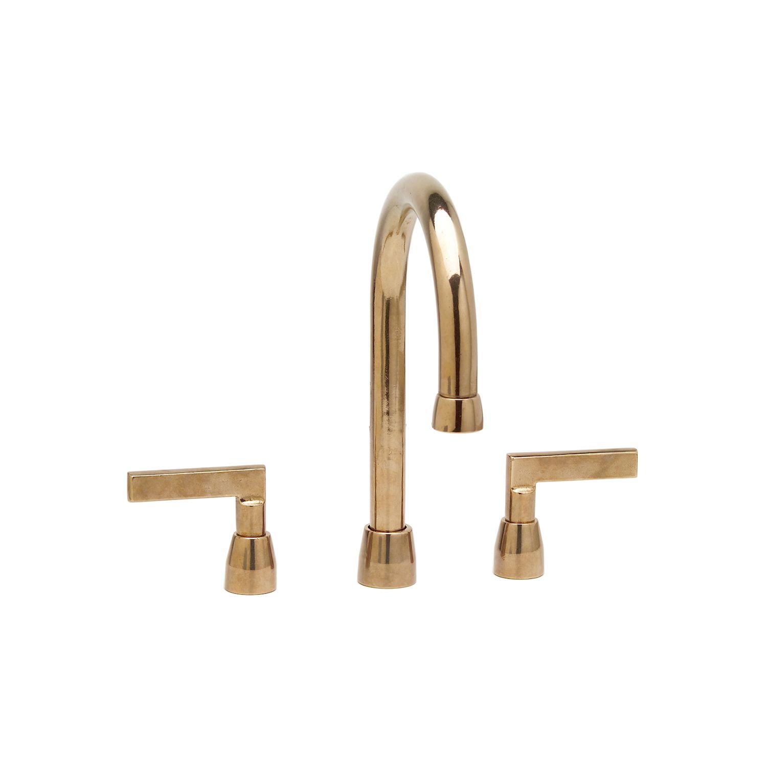 Lavatory Deck Mount Faucet - with 12 7/8" Gooseneck Spout