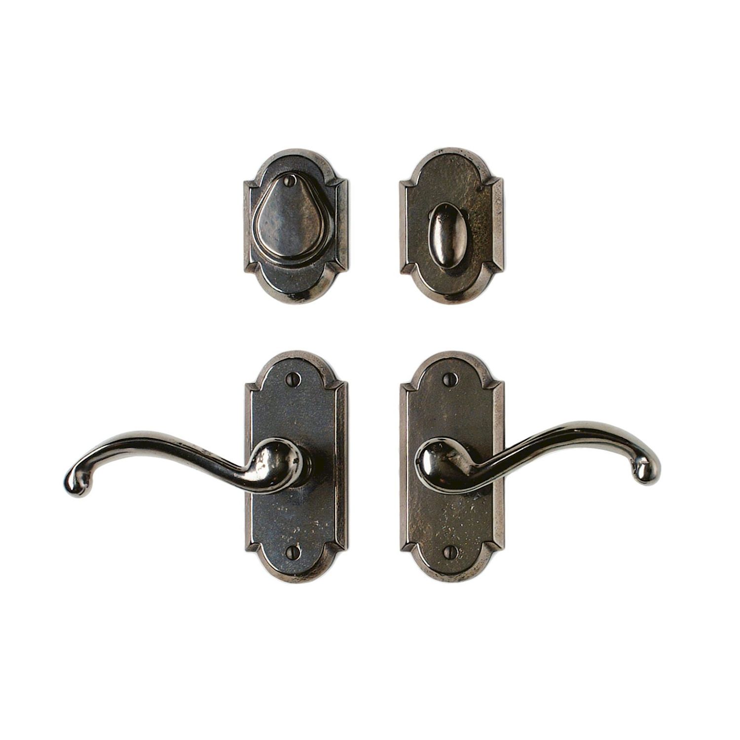 Probrico Poignée de porte d'entrée à levier carrée sans clé DL01BK