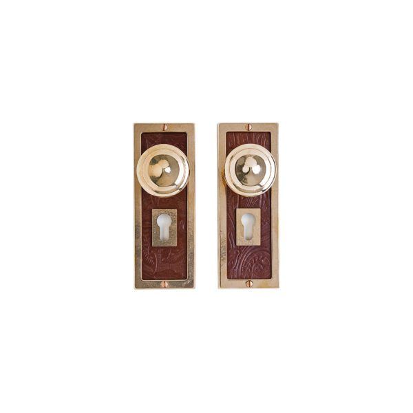 Designer Leather Euro Profile - 76mm x 203mm 1 EU110 K251 RMH Bronze Interior Door Set