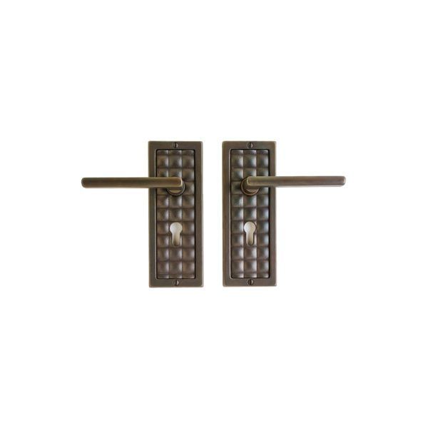 Designer Textures Euro Profile - 76mm x 203mm - BD and Tuft 1 EU110 L135 RMH Bronze Interior Door Set