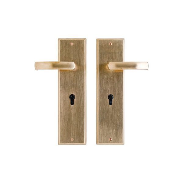 Rectangular Euro Profile - 89mm x 330mm 1 EU460 L314 RMH Bronze Interior Door Set