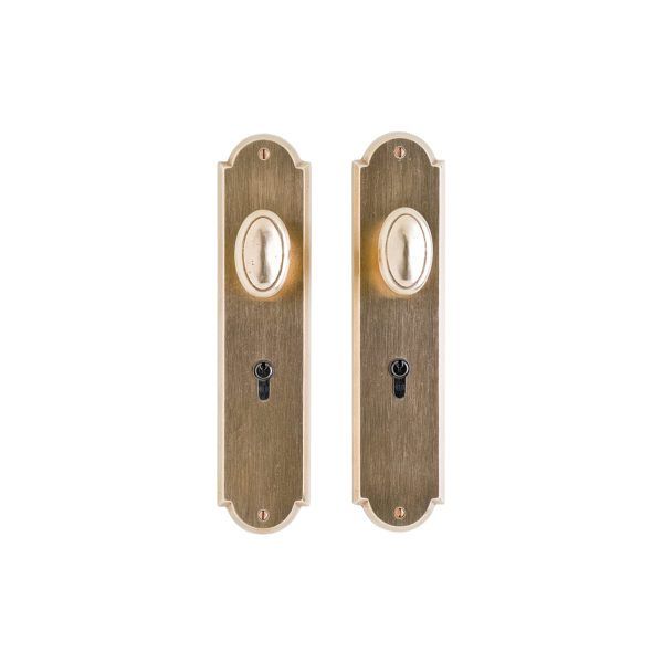 Arched Euro Profile - 76mm x 330mm 1 EU706 K218 RMH Bronze Interior Door Set