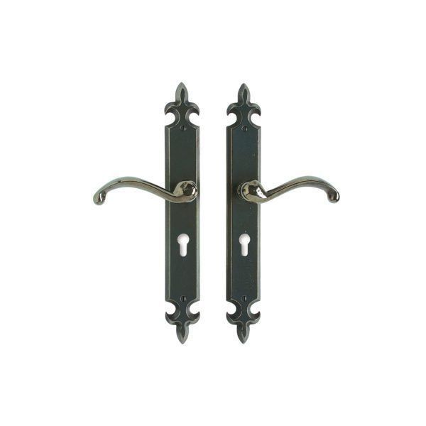 Fleur de Lis Euro Profile - 51mm x 381mm 1 EU824 L110 RMH Bronze Interior Door Set