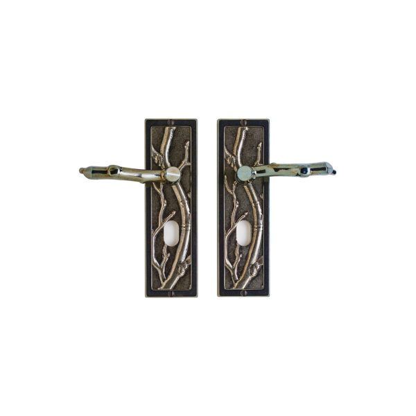 Designer Textures Oval Cylinder - 76mm x 254mm 1 OC115 L111 RMH Bronze Interior Door Set