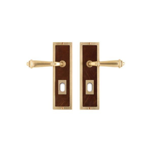 Designer Leather Oval Cylinder - 76mm x 254mm 1 OC115 L130 RMH Bronze Interior Door Set 1