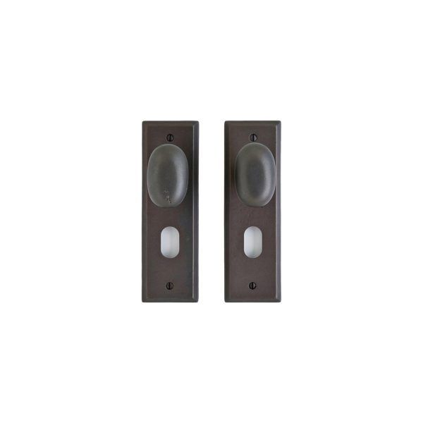 Rectangular Oval Cylinder - 64mm x 203mm 1 OC410 K203 RMH Bronze Interior Door Set