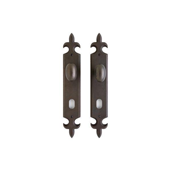 Fleur de Lis Oval Cylinder - 64mm x 381mm 1 OC841 K204 RMH Bronze Interior Door Set