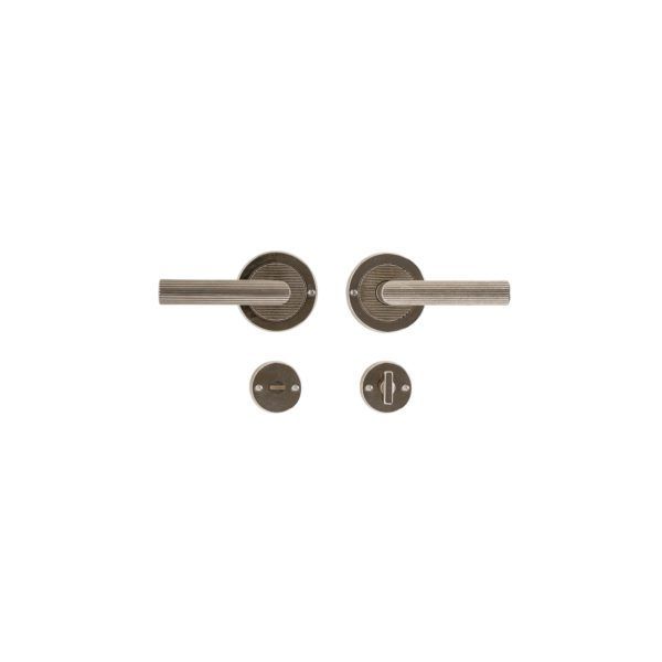 Round Flute Bathroom Lock - 89mm 1 SL101 BL205 L10015 RMH Bronze Interior Door Set 1