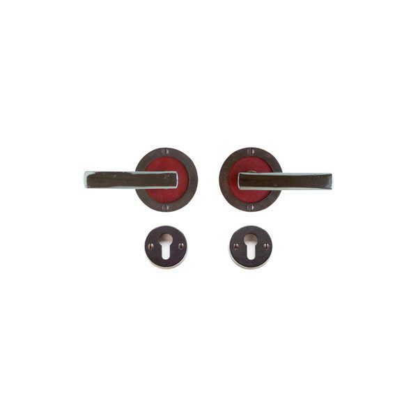 Round Designer Leather Euro Profile - 89mm 1 SL101 L301 EU200 RMH Bronze Interior Door Set