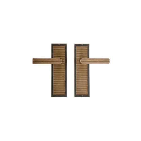 Flute Latch Set - 76mm x 254mm 1 SL115 L10015 RMH Bronze Interior Door Set
