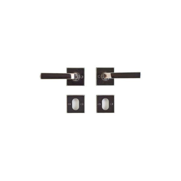 Square Metro Oval Cylinder - 57mm x 57mm 1 SL204 L109 OC203 RMH Bronze Interior Door Set