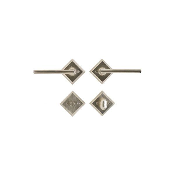 Rectangular Bathroom Lock - 90mm x 90mm 1 SL415 L135 BL415 RMH Bronze Interior Door Set