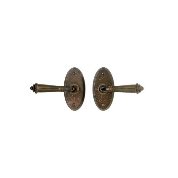 Oval Latch Set - 67mm x 133mm 1 SL501 L130 RMH Bronze Interior Door Set 1