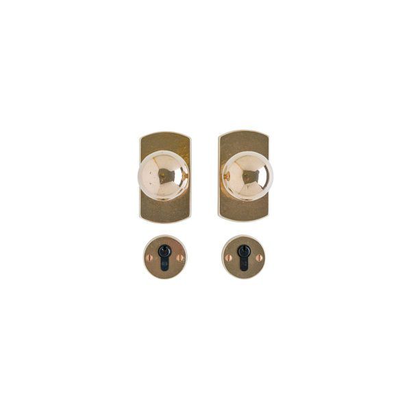 Curved Euro Profile - 64mm x 114mm 1 SL504 K202 EU200 RMH Bronze Interior Door Set