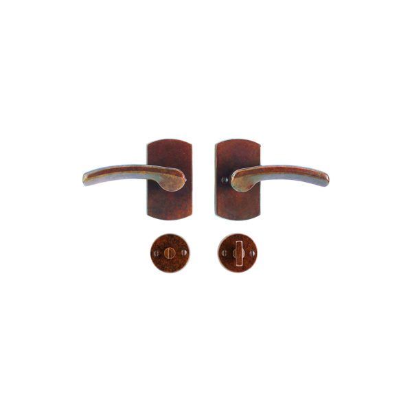 Curved Bathroom Lock - 64mm x 114mm 1 SL504 L224 BL200 RMH Bronze Interior Door Set
