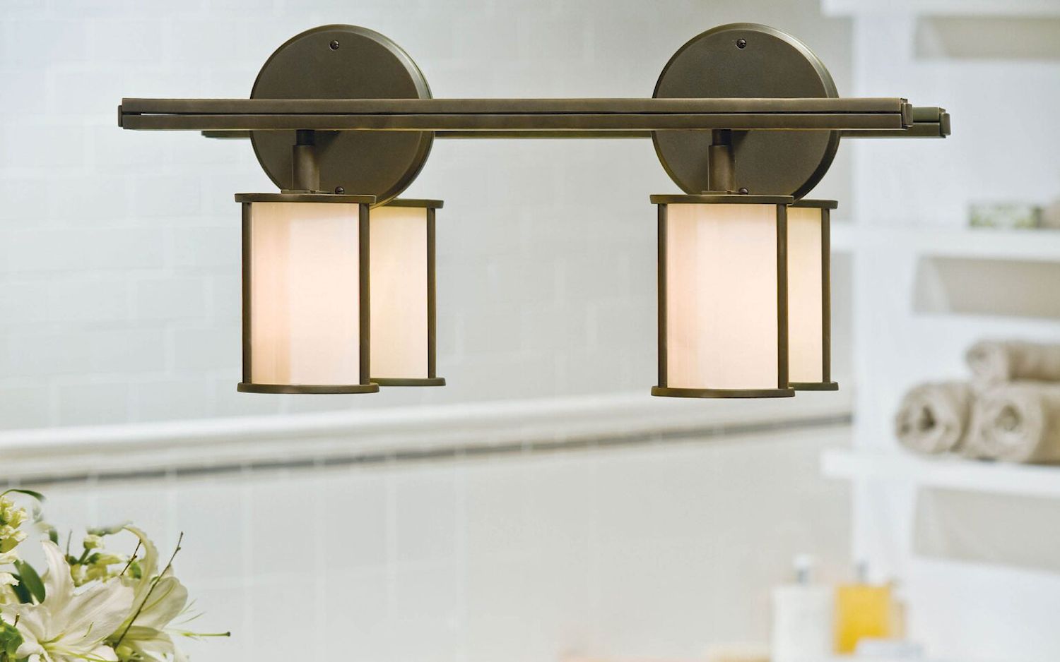 Lantern Vanity Square Glass Rocky Mountain Hardware